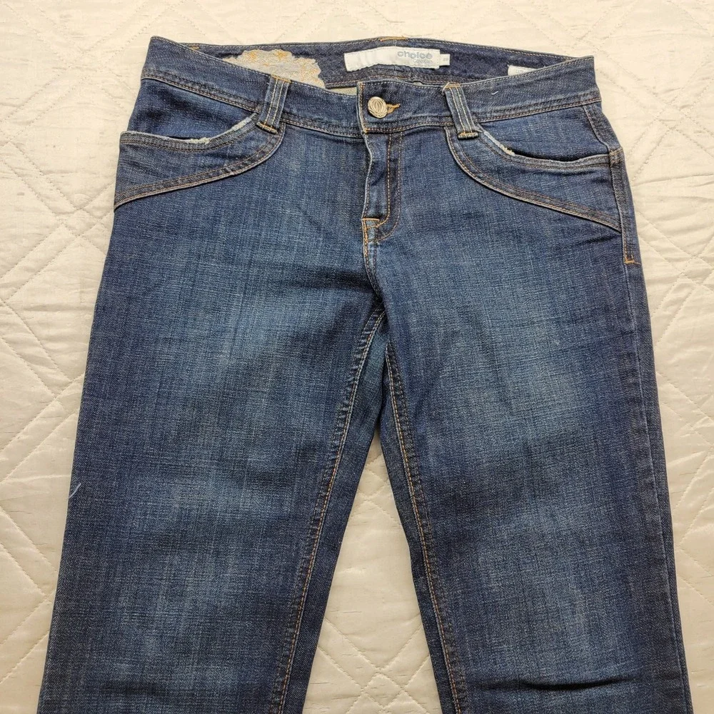 choice by Calvin Klein Ultra Skinny distressed blue jeans size 10 waist 32